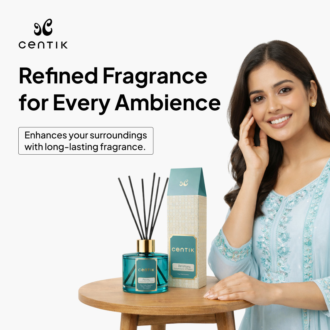 Centik Reed Diffuser | Ocean Inspired Sea Shore | Luxury Long Lasting Scent | Alcohol Free