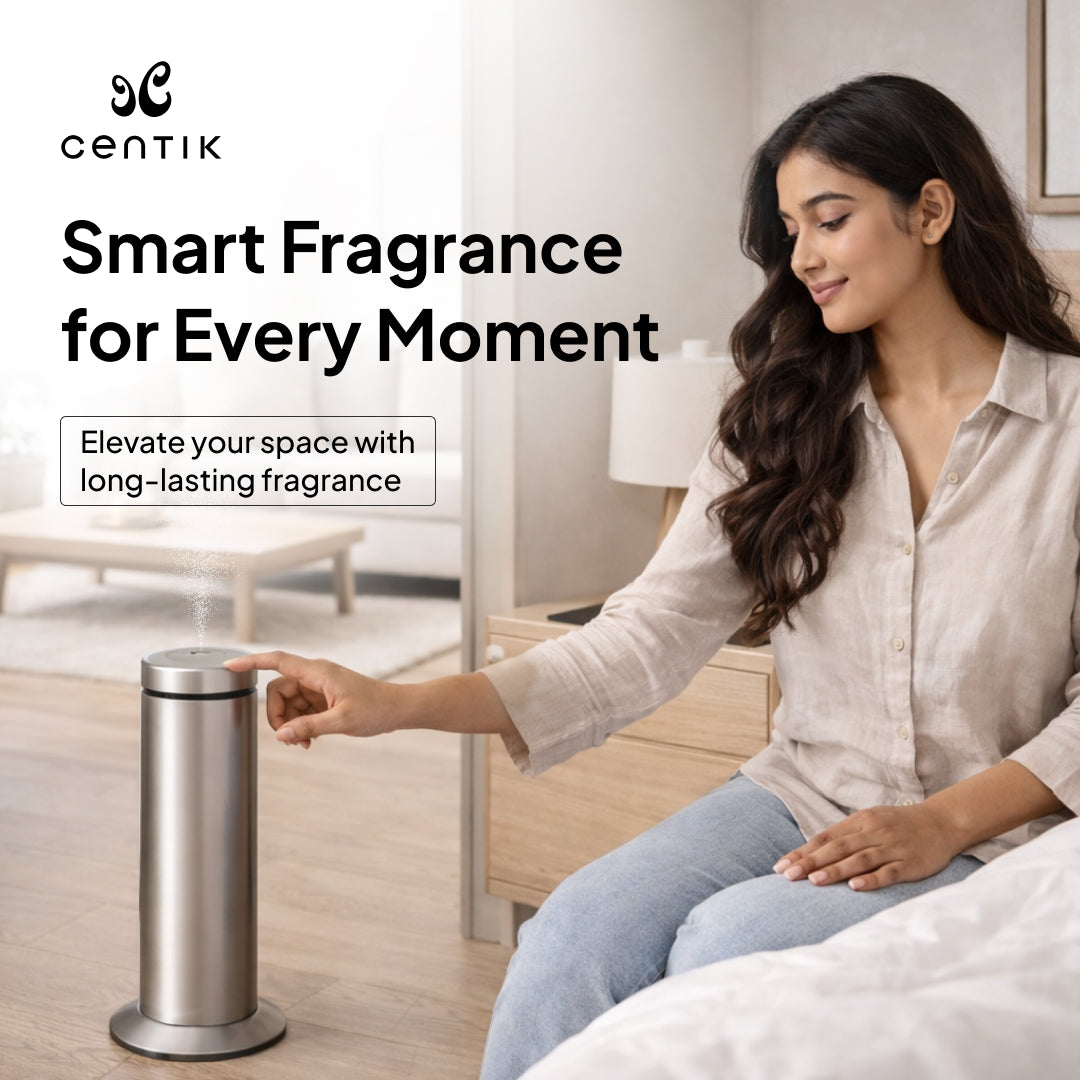 Centik Halo Smart Electric Aroma Diffuser - Bluetooth App Control & Modern Minimalist Home Fragrance
