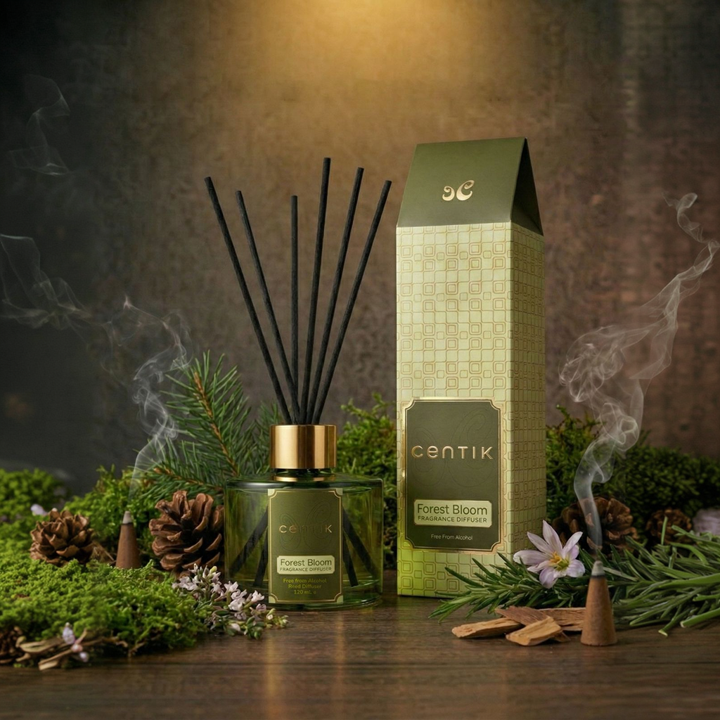 Centik Reed Diffuser | Forest Bloom | Luxury Long Lasting Scent | Alcohol Free