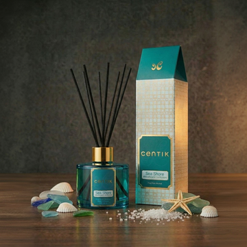 Centik Reed Diffuser | Ocean Inspired Sea Shore | Luxury Long Lasting Scent | Alcohol Free