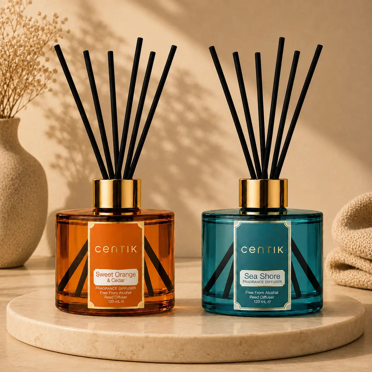 Sweet Orange & Cedar & Ocean Inspired Sea Shore - 120 ml each
