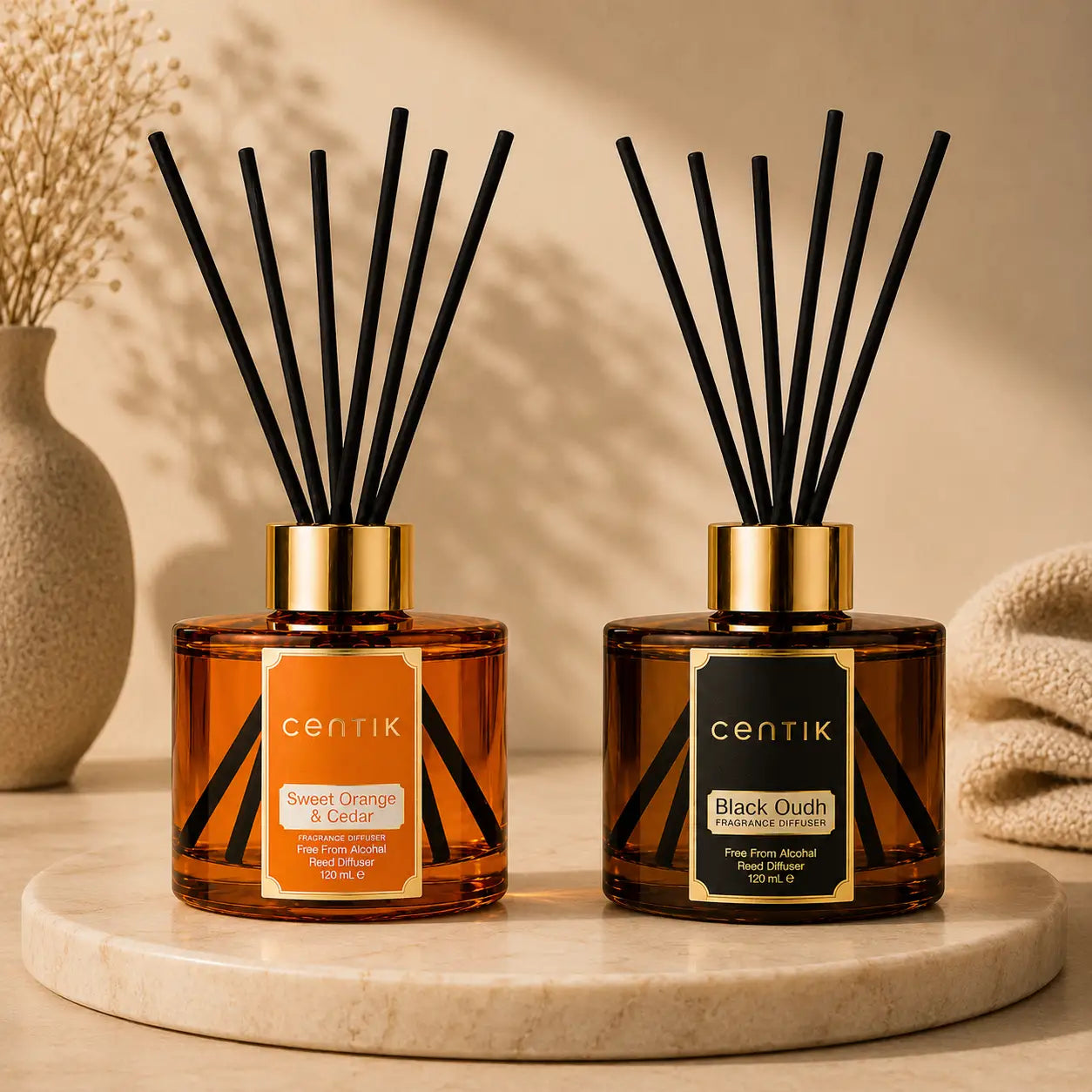 Sweet Orange & Cedar & Black Oudh - 120 ml each