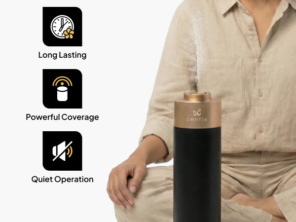 Centik Tower Smart Electric Aroma Diffuser - Bluetooth App Control & Modern Minimalist Home Fragrance