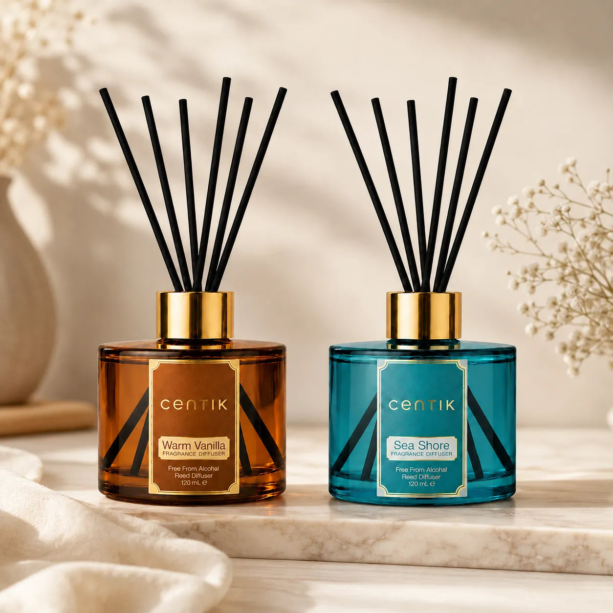 Warm Vanilla & Ocean Inspired Sea Shore - 120 ml each