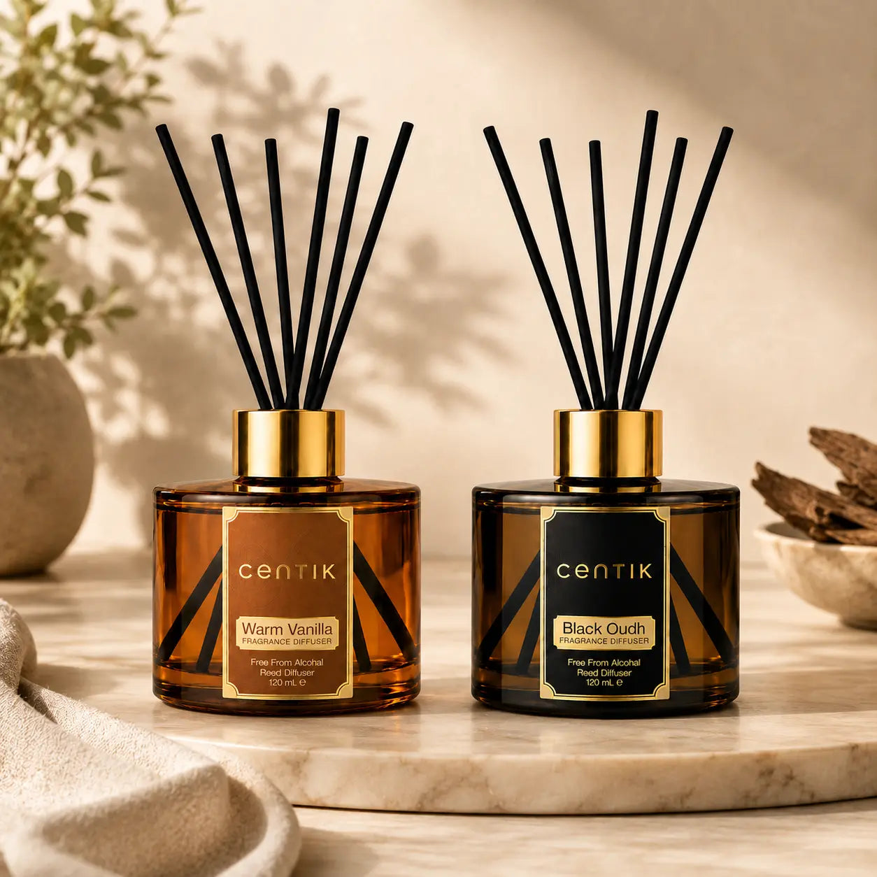Warm Vanilla & Black Oudh - 120 ml each